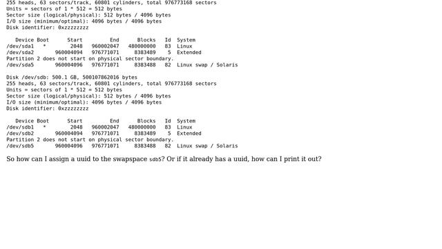 Unix & Linux: How to find the swap uuid? смотреть онлайн