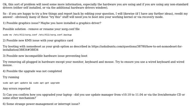 Ubuntu: Upgraded to 11.04, now its not loading the normal way (3 Solutions!!) смотреть онлайн