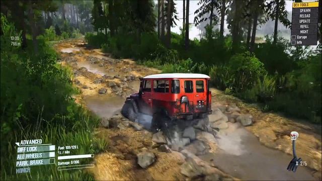 Toyota Land Cruiser Hardtop Melintasi Jalur Basah - Mudrunner смотреть онлайн