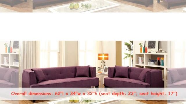 Furniture of America Elsa Neo-Retro Love Seat, Purple смотреть онлайн