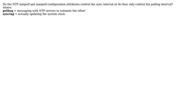 Does NTP minpoll-maxpoll control sync intervals? смотреть онлайн