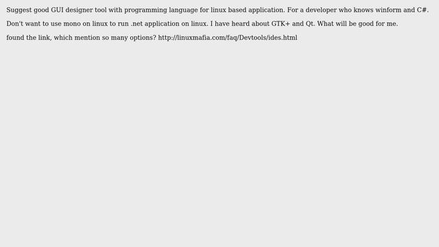 Unix & Linux: UI toolkit + programming language to develop linux applications (2 Solutions!!) смотреть онлайн