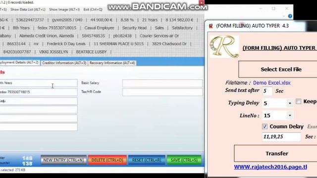 Auto typing software for Bankruptcy recovery form filling, Automatic typing software for data entry смотреть онлайн