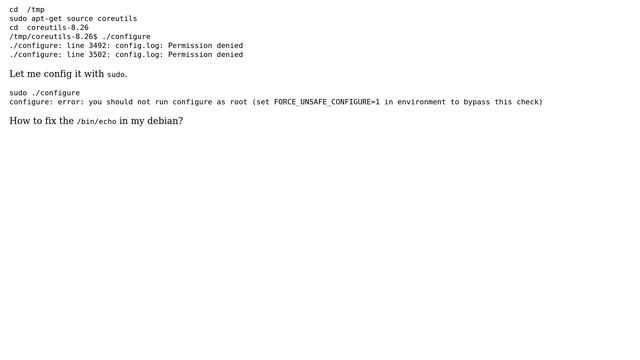 How reinstall the /bin/echo in my debian? смотреть онлайн