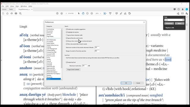 Lingítized Adobe Acrobat Search