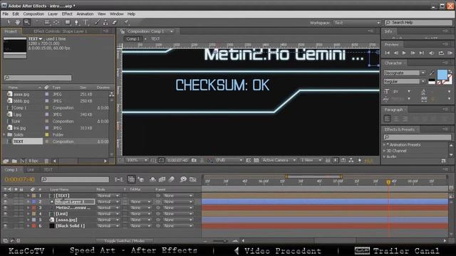 Speed Art - Adobe After Effects - Intro XuleTzul смотреть онлайн