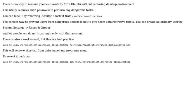 Ubuntu: How can I remove or hide Disk Utility software from my computer? (3 Solutions!!) смотреть онлайн