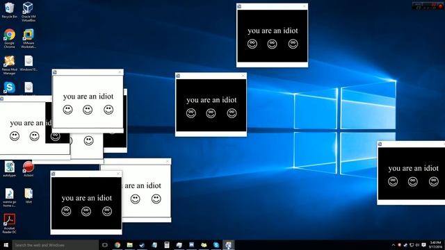 You are an idiot! Joke Virus Windows 10, 7, 8 compatible. смотреть онлайн