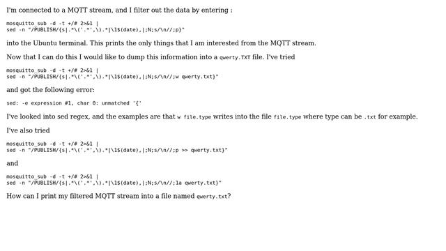 Unix & Linux: Sed regex printing into a file.txt смотреть онлайн