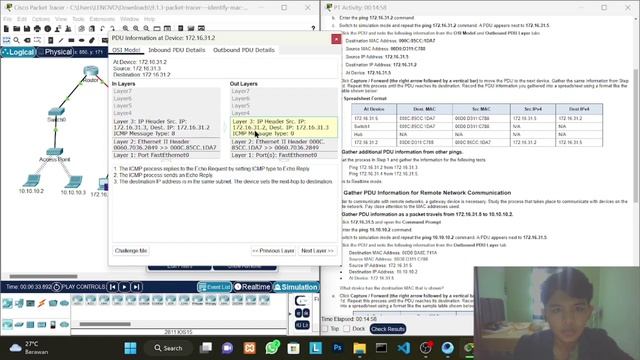 9.1.3 Packet Tracer | Identify MAC and IP Address смотреть онлайн