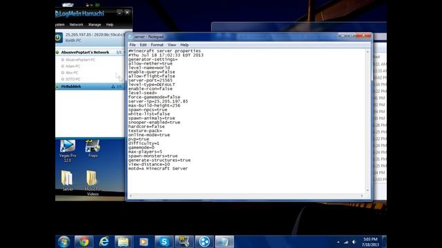 How to set up a Minecraft server using Hamachi! (1.6.2) No port forwarding Windows смотреть онлайн