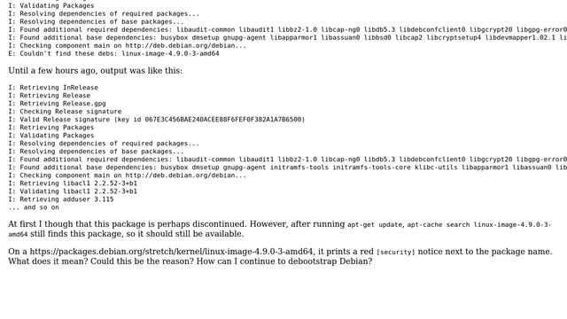 Unix & Linux: Couldn't find these debs: linux-image-4.9.0-3-amd64 смотреть онлайн