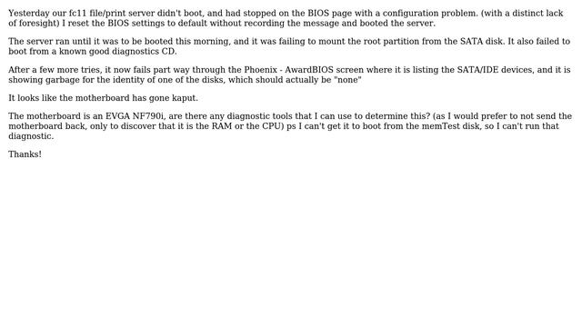 fedora 11 server won't boot from SATA disk, won't boot from CD, BIOS configuration problems смотреть онлайн