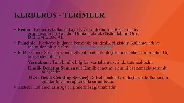 Kerberos Kimlik Denetim Mekanizması смотреть онлайн