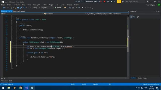 [C#] SHA1 Şifreleyici Yapımı / SHA1 Encoder смотреть онлайн