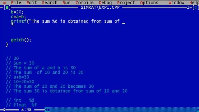 001. How to use printf for formatted printing смотреть онлайн