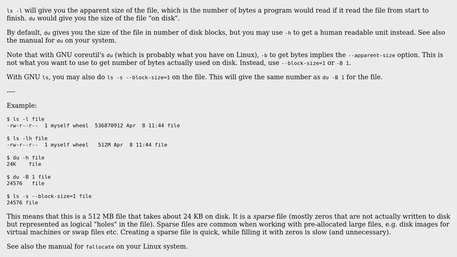 Unix & Linux: How to get the physical size of a file in Linux? (2 Solutions!!) смотреть онлайн