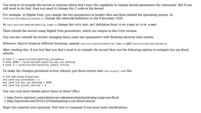 DevOps & SysAdmins: Tune Linux kernel against SYN flood attack (2 Solutions!!) смотреть онлайн