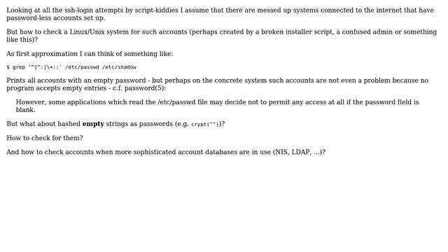 Unix & Linux: How to check for empty passwords? (2 Solutions!!) смотреть онлайн
