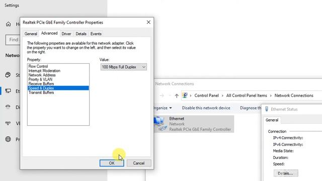 Configuration speed and duplex in windows 10 смотреть онлайн