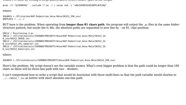 Unix & Linux: How to rewrite multiline path into one-line relative path? смотреть онлайн