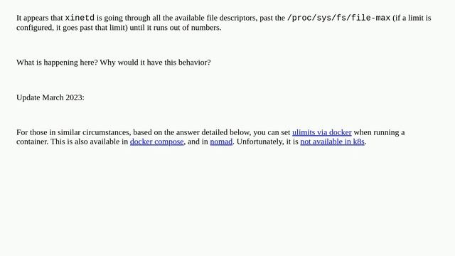 Why does xinetd try to close file descriptors on startup? смотреть онлайн