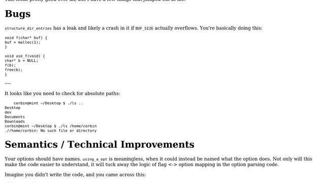 Code Review: Implementation of the ls command with several options - follow-up (2 Solutions!!) смотреть онлайн