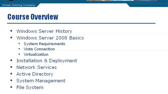 Microsoft Windows Server 2008 | Course Overview смотреть онлайн