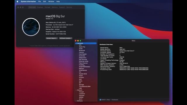 iMac 2017 5K Intel i7 RAM 64 GB SSD 1 TB VGA Radeon Pro 580 8GB смотреть онлайн
