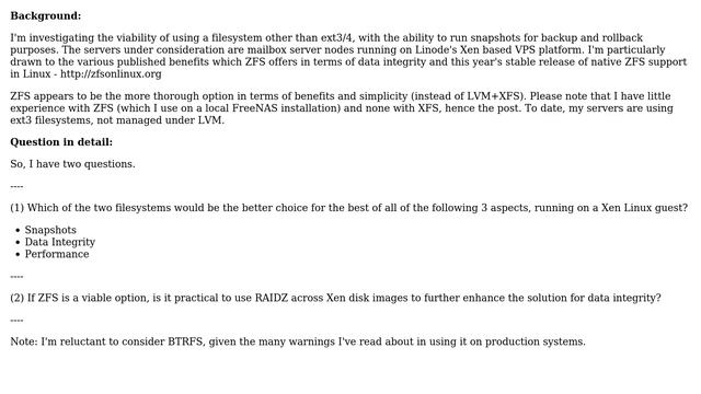 DevOps & SysAdmins: Using ZFS or XFS on a Xen guest running Linux смотреть онлайн