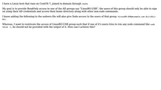Unix & Linux: ReadOnly Access for members of Active Directory Group смотреть онлайн