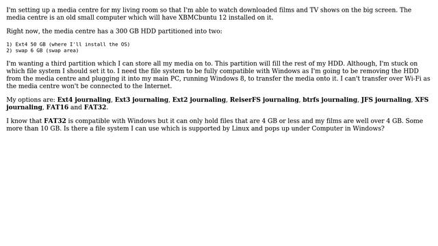 What "file system" is supported by Windows and Linux? смотреть онлайн