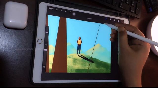 Concept illustration in Procreate | ipadpro| 10.5 inch |Asvino signi |drawing Step by step | Learn смотреть онлайн