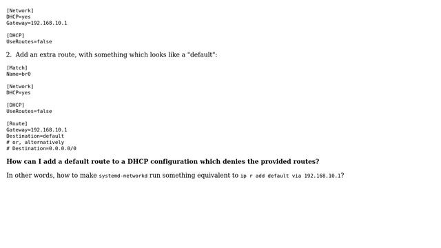 Unix & Linux: How to add a default route to a DHCP-enabled interface? смотреть онлайн