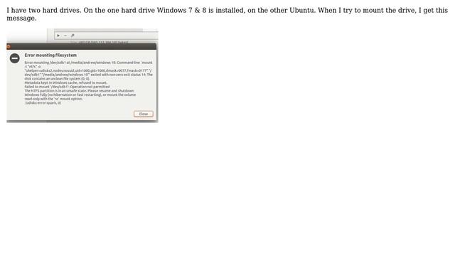 Ubuntu: Can't mount Windows drive to view files смотреть онлайн