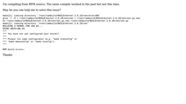 Custom kernel 2.6.18 compile in centos ends on fail смотреть онлайн