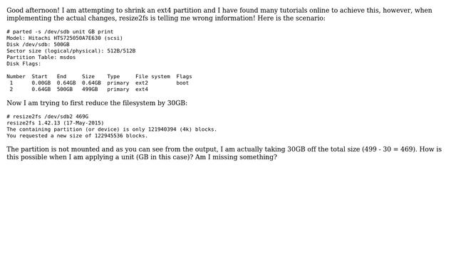Unix & Linux: Why is resize2fs telling me wrong information? смотреть онлайн