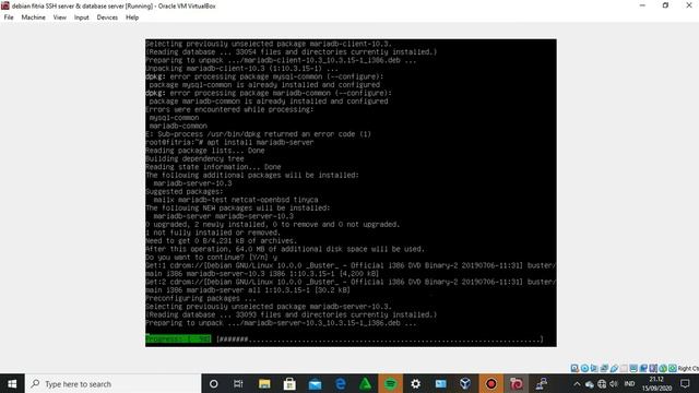 Konfigurasi SSH Server dan Database Server di Debian 10 смотреть онлайн