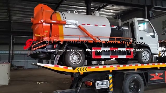 ISUZU Mini ELF Brand New 4000L Vacuum Tanker Cesspit Emptier Truck Lowest Price