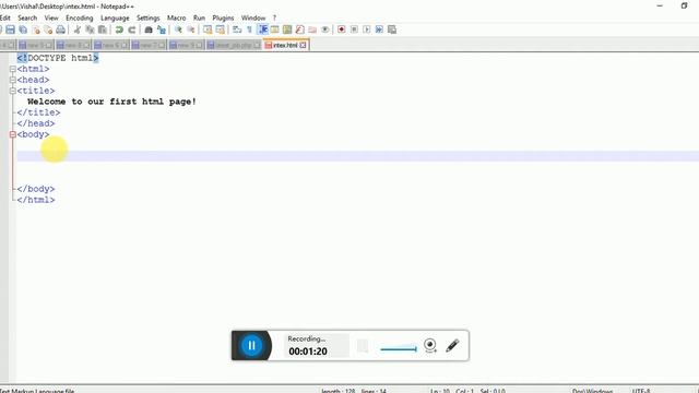 Create your first html page in notepad plus plus смотреть онлайн