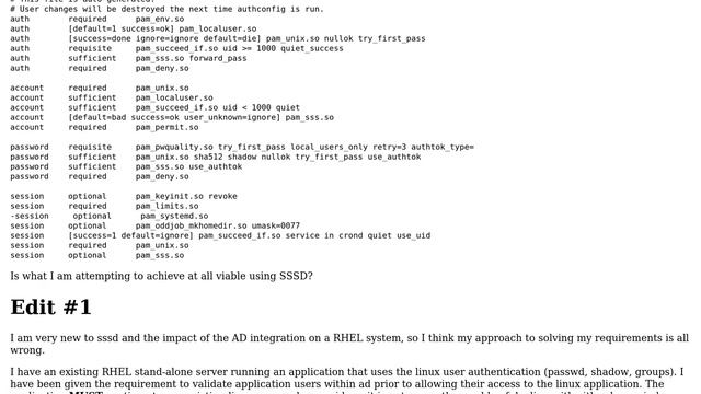 DevOps & SysAdmins: Should SSSD perform AD access validation for matching local users? смотреть онлайн