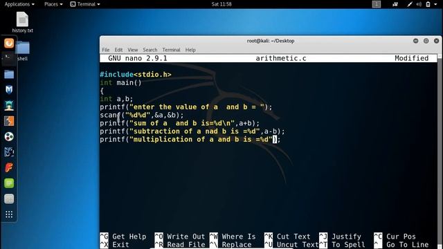 c program in Kali Linux #2 arithmetic | simple c program смотреть онлайн