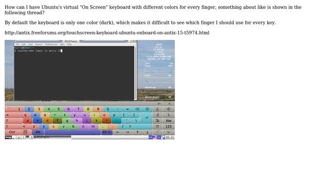 Ubuntu: Ubuntu 16.04 virtual "On Screen" keyboard with different colors for every finger смотреть онлайн