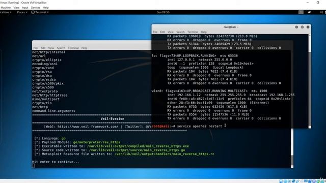 Veil in action to get Connection from Client || Ethical hacking with kali linux tutorial смотреть онлайн
