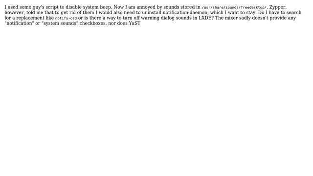 Unix & Linux: How to mute system sounds in LXDE? смотреть онлайн
