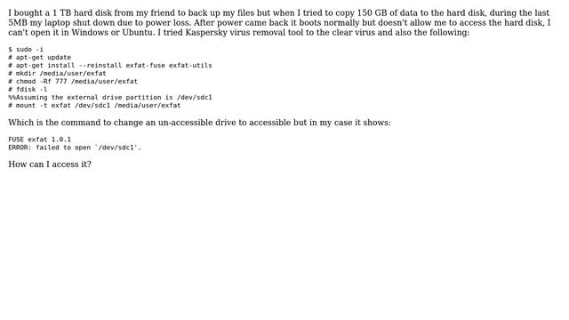 Unix & Linux: Recover hard disk file from corrupted one смотреть онлайн