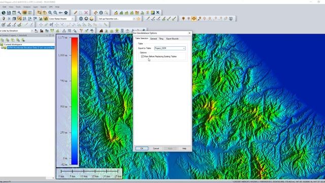 Export raster to ESRI Geodatabase on Global Mapper смотреть онлайн