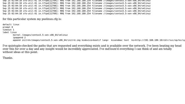 DevOps & SysAdmins: PXE booting / TFTP/DHCP issue (using Cobbler 2.0) смотреть онлайн