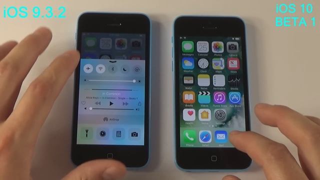 iOS 10 vs iOS 9.3.2 iPhone 5 / 5C смотреть онлайн