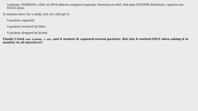 tcpdump not capturing any packets (2 Solutions!!) смотреть онлайн
